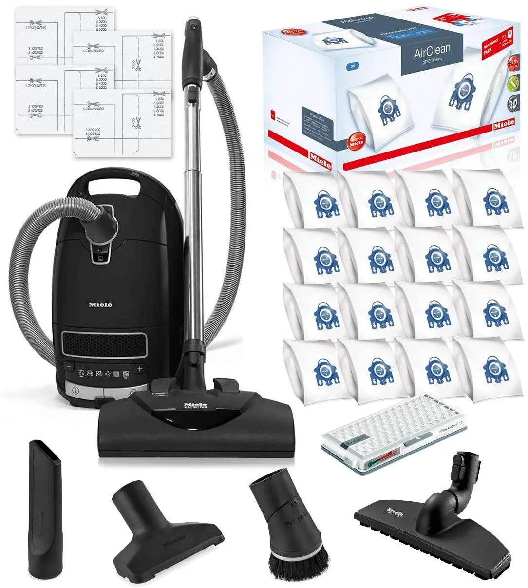 Miele Complete C3 Kona HEPA Canister Vacuum Cleaner Bundle with Powerhead & Filter Pack
