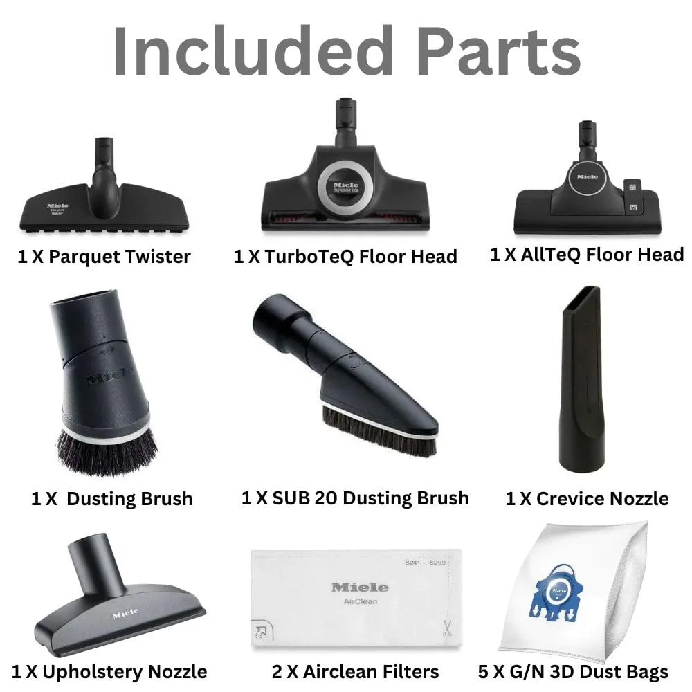 Miele Complete C3 Multi Surface Care Canister Vacuum with HEPA Filter, 1200W Power, 4 Floor Heads - Image 2