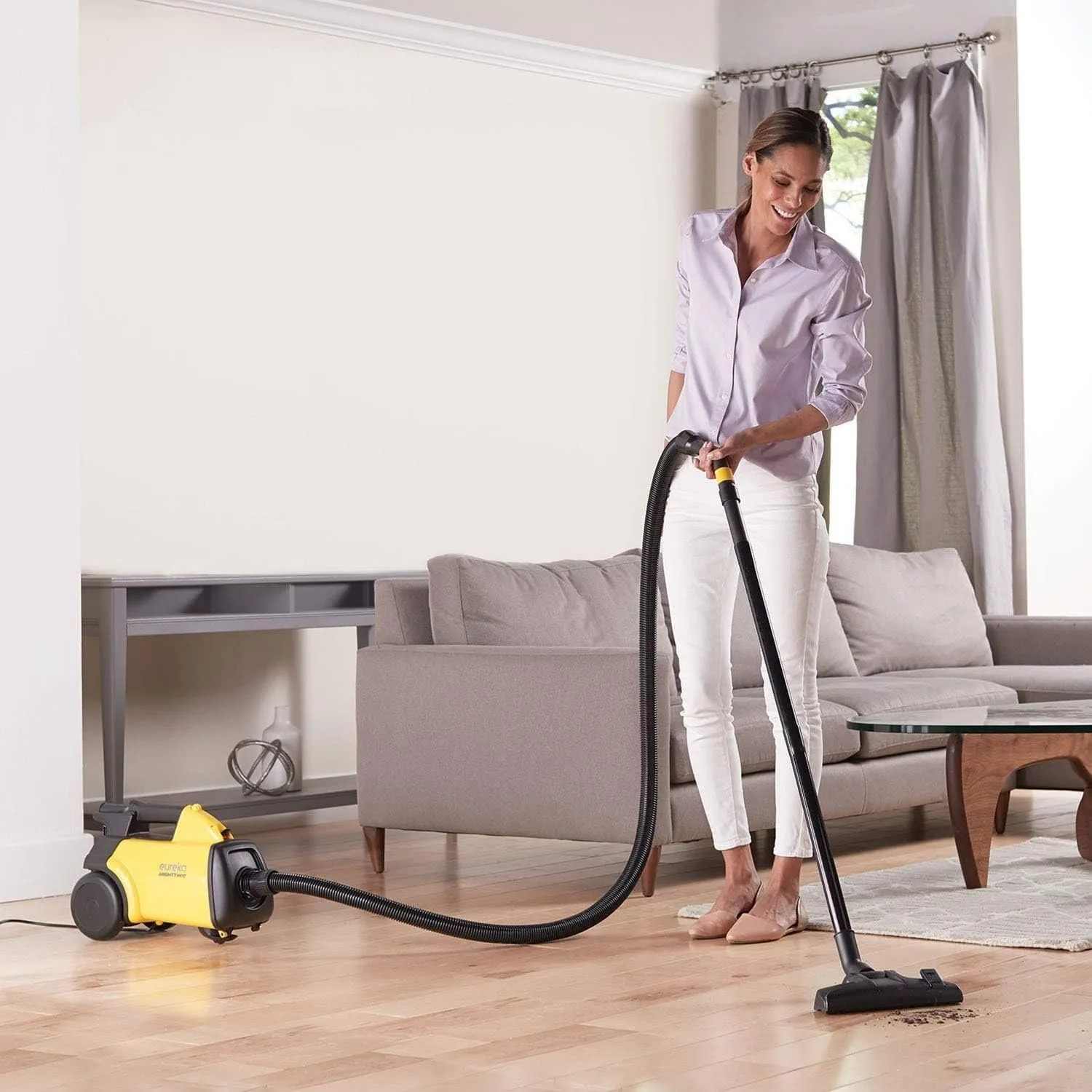 Mighty Mite Lightweight Cordless Canister Vacuum - 8.46x5.43x4.96 in, Yellow, Ultra-Light Design - Image 3