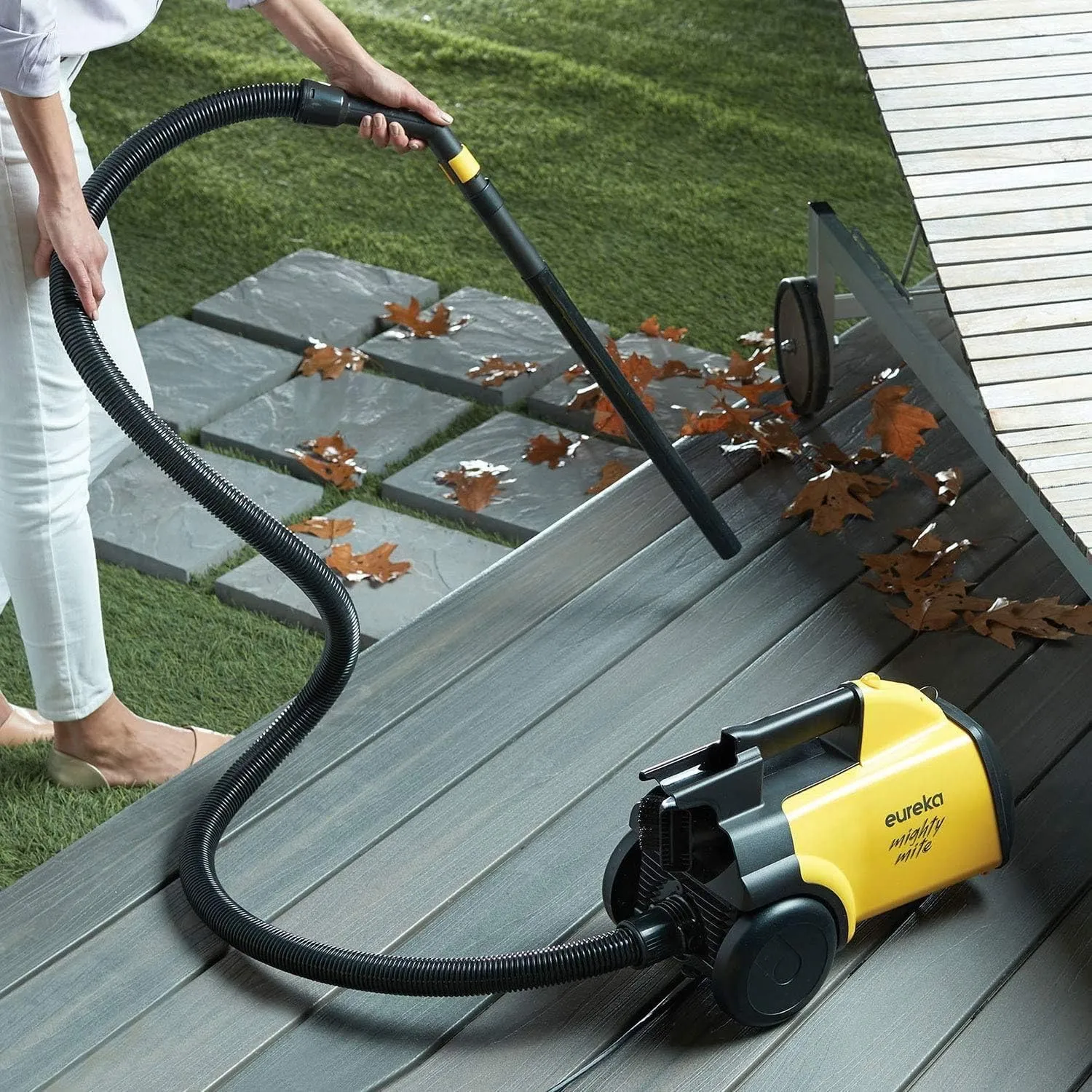 Mighty Mite Lightweight Cordless Canister Vacuum - 8.46x5.43x4.96 in, Yellow, Ultra-Light Design - Image 5