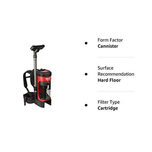 Milwaukee 0885-20 M18 FUEL 3-in-1 Backpack Vacuum Tool - Powerful Suction, Versatile Accessories - Image 6