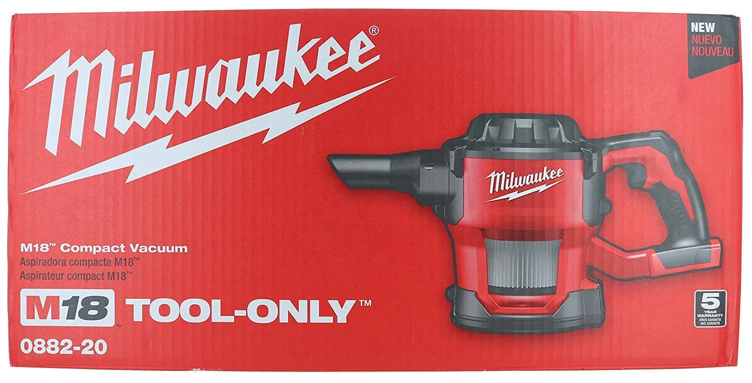 Milwaukee M18 18V Cordless Lithium-ion Compact Vacuum with Bonus Microfiber Cleaner Bundle - Image 2