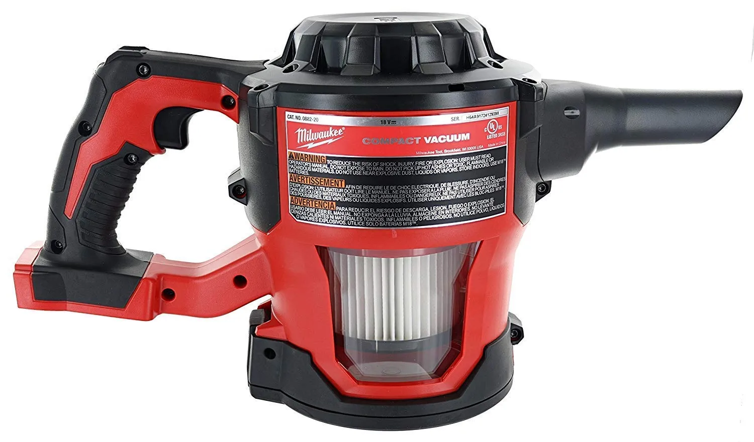 Milwaukee M18 18V Cordless Lithium-ion Compact Vacuum with Bonus Microfiber Cleaner Bundle - Image 7