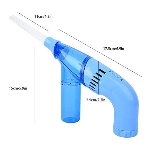 Mini Vacuum Cleaner - Portable Cordless Dust Collector for Home & Car - Battery Operated - Blue - Image 2