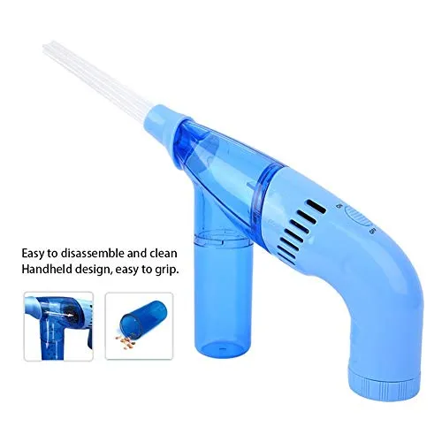 Mini Vacuum Cleaner - Portable Cordless Dust Collector for Home & Car - Battery Operated - Blue - Image 6