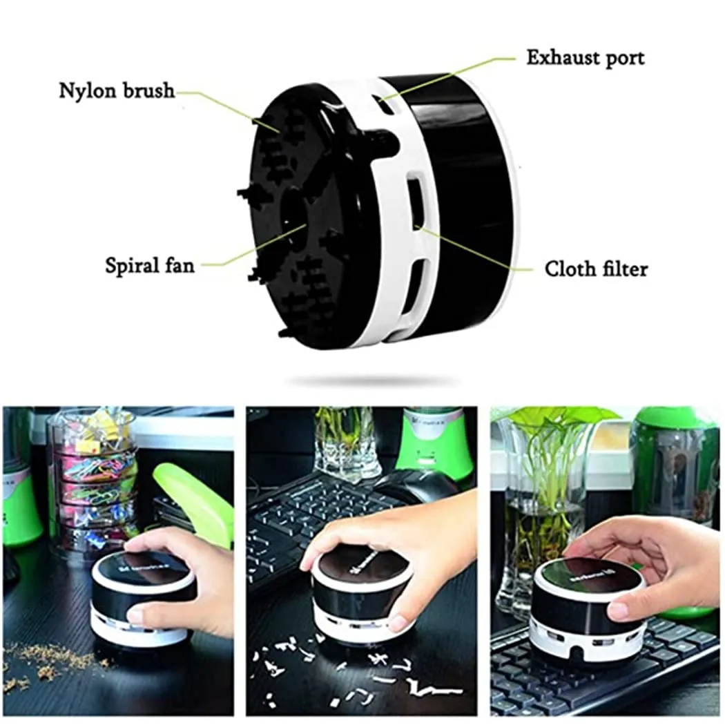 Mini Vacuum Cleaner - Portable Handheld Cordless Crumb Sweeper for Home, Office, and Car - Blue - Image 4