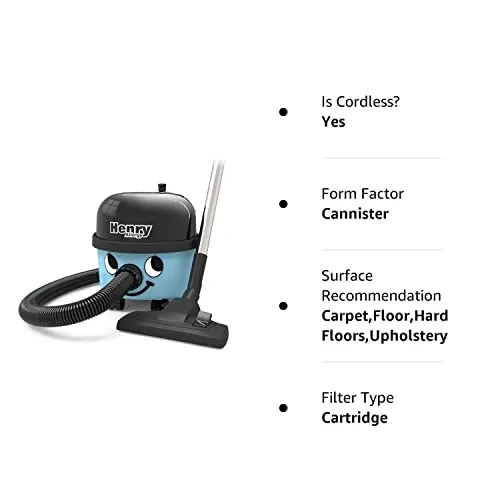 NaceCare Henry HVA160 Blue Canister Vacuum with Allergy Easing HEPA Filter and AST9 Kit 2 NaceCare Henry HVA160 Blue Canister Vacuum with Allergy Easing HEPA Filter and AST9 Kit - Image 2