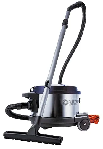 NILFISK HEPA Canister Vacuum 4 Gal, 1.3 Peak HP, 8.7 Amps, 35 ft Cord, 92 In Static Pressure