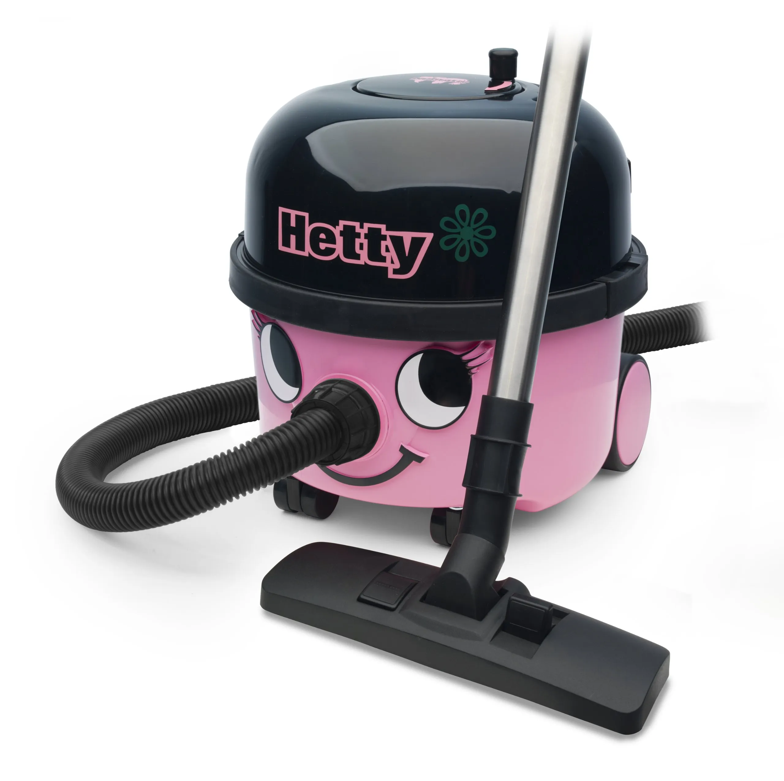Numatic HET200A Hetty Canister Vacuum Cleaner - Pink - Efficient Cleaning with Stylish Design