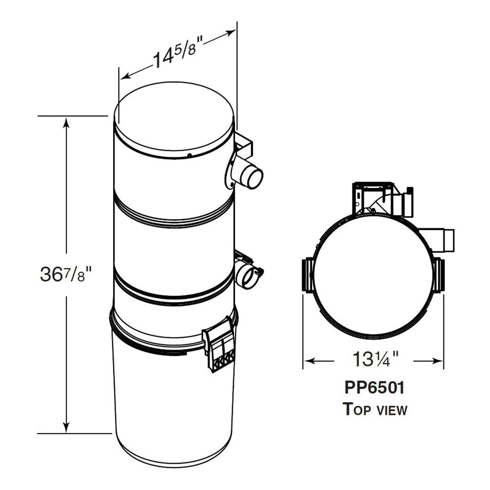 Nutone PP6501 PurePower 650W Central Vacuum Power Unit for Homes 2000-7000 sq ft 5 Nutone PP6501 PurePower 650W Central Vacuum Power Unit for Homes 2000-7000 sq ft - Image 5
