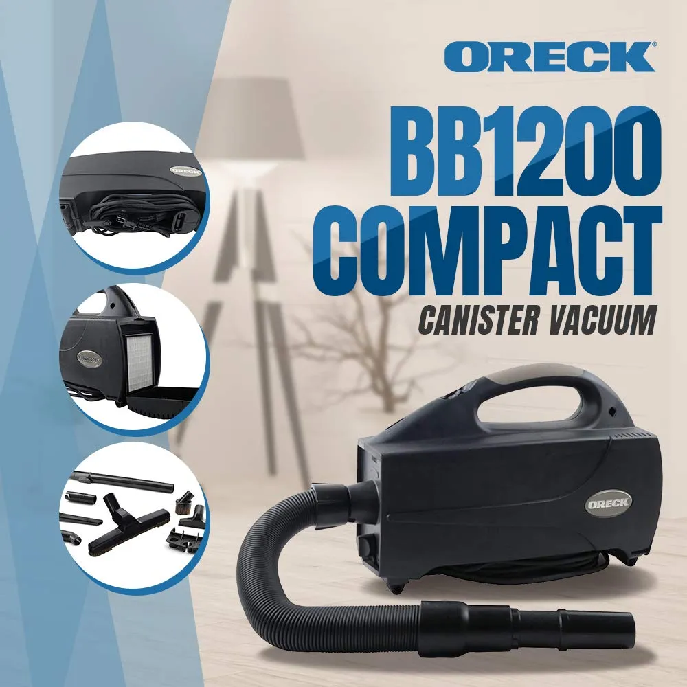 Oreck Compact Canister Vacuum with HEPA Filter - Lightweight Handheld Cleaner for Floors & Pet Hair - Image 3