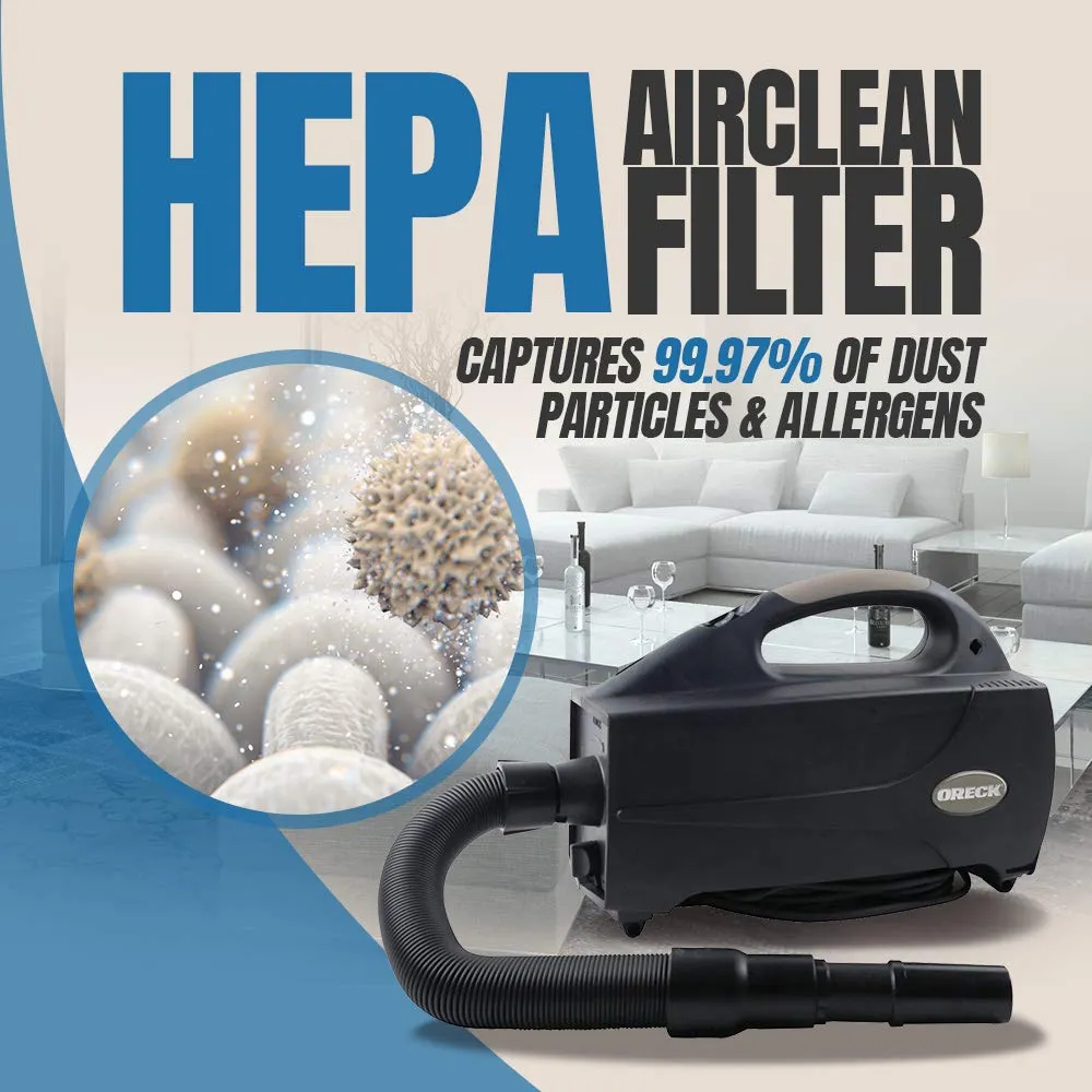 Oreck Compact Canister Vacuum with HEPA Filter - Lightweight Handheld Cleaner for Floors & Pet Hair - Image 8