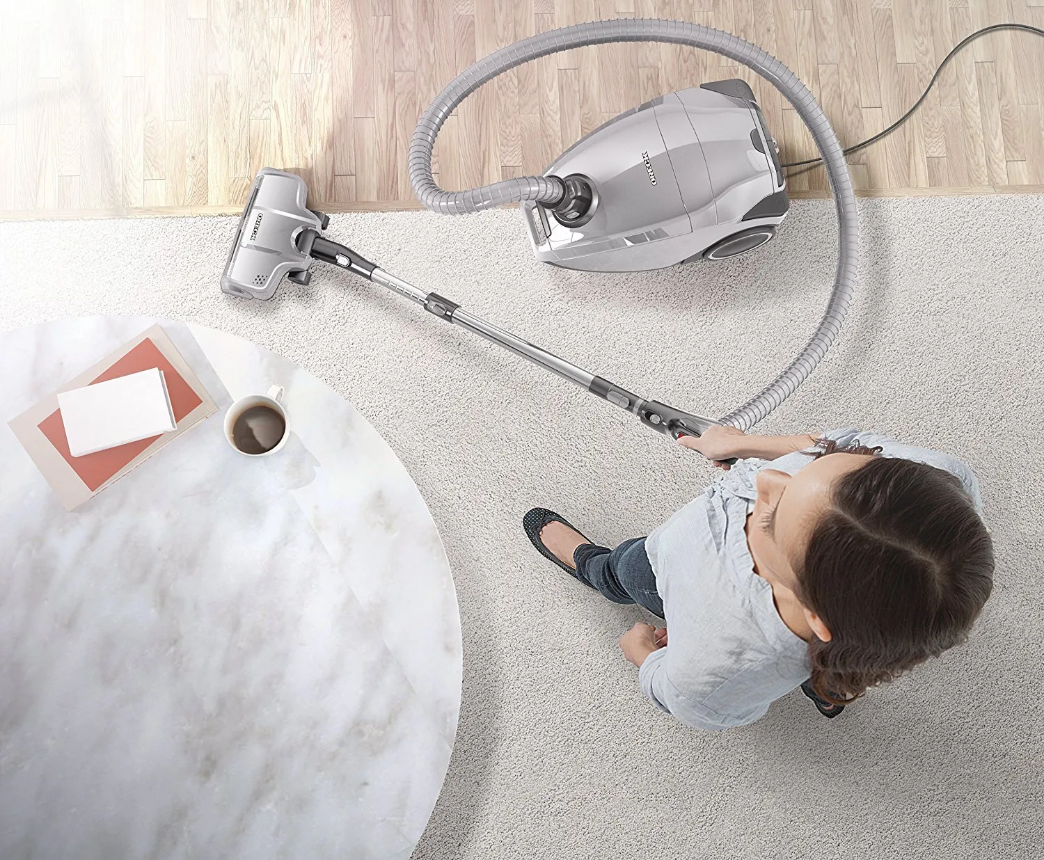 Oreck Venture Pro Multifloor Bagged Canister Vacuum Cleaner - Corded, 5 Suction Speeds, HEPA System - Image 3