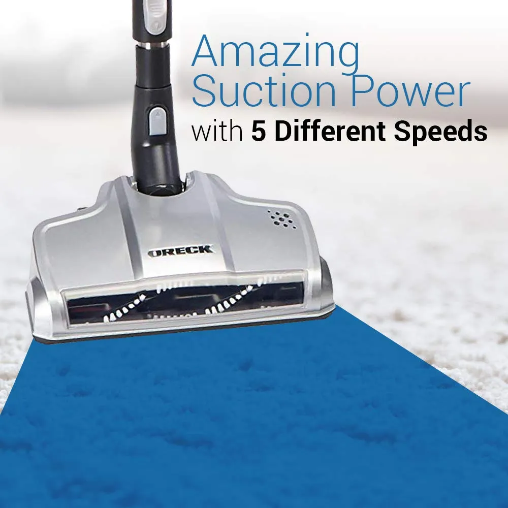 Oreck Venture Pro Multifloor Bagged Canister Vacuum Cleaner - Corded, 5 Suction Speeds, HEPA System - Image 6