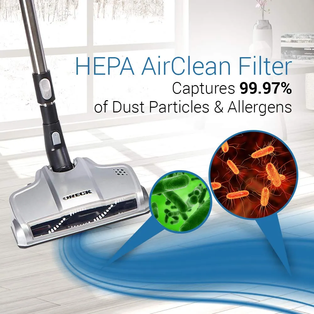 Oreck Venture Pro Multifloor Bagged Canister Vacuum Cleaner - Corded, 5 Suction Speeds, HEPA System - Image 9
