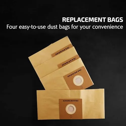 OVENTE Disposal Dust Bags for ST1600B Vacuum Cleaner - Pack of 8, Compact, Effective, Eco-Friendly - Image 3