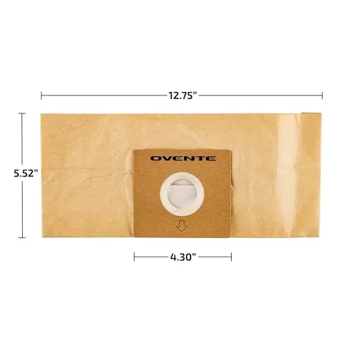 OVENTE Disposal Dust Bags for ST1600B Vacuum Cleaner - Pack of 8, Compact, Effective, Eco-Friendly - Image 9