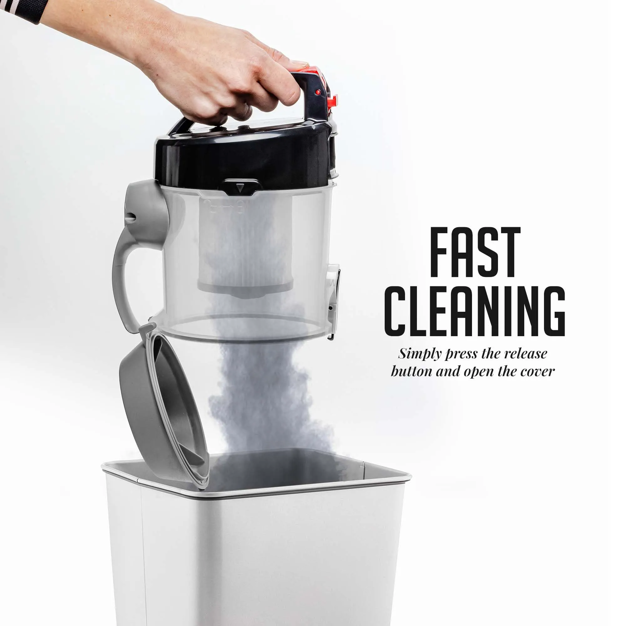 OVENTE Replacement Dust Container for Bagless Vacuum ST2000 ST2010, Transparent Design, Black 3 OVENTE Replacement Dust Container for Bagless Vacuum ST2000 ST2010, Transparent Design, Black - Image 3