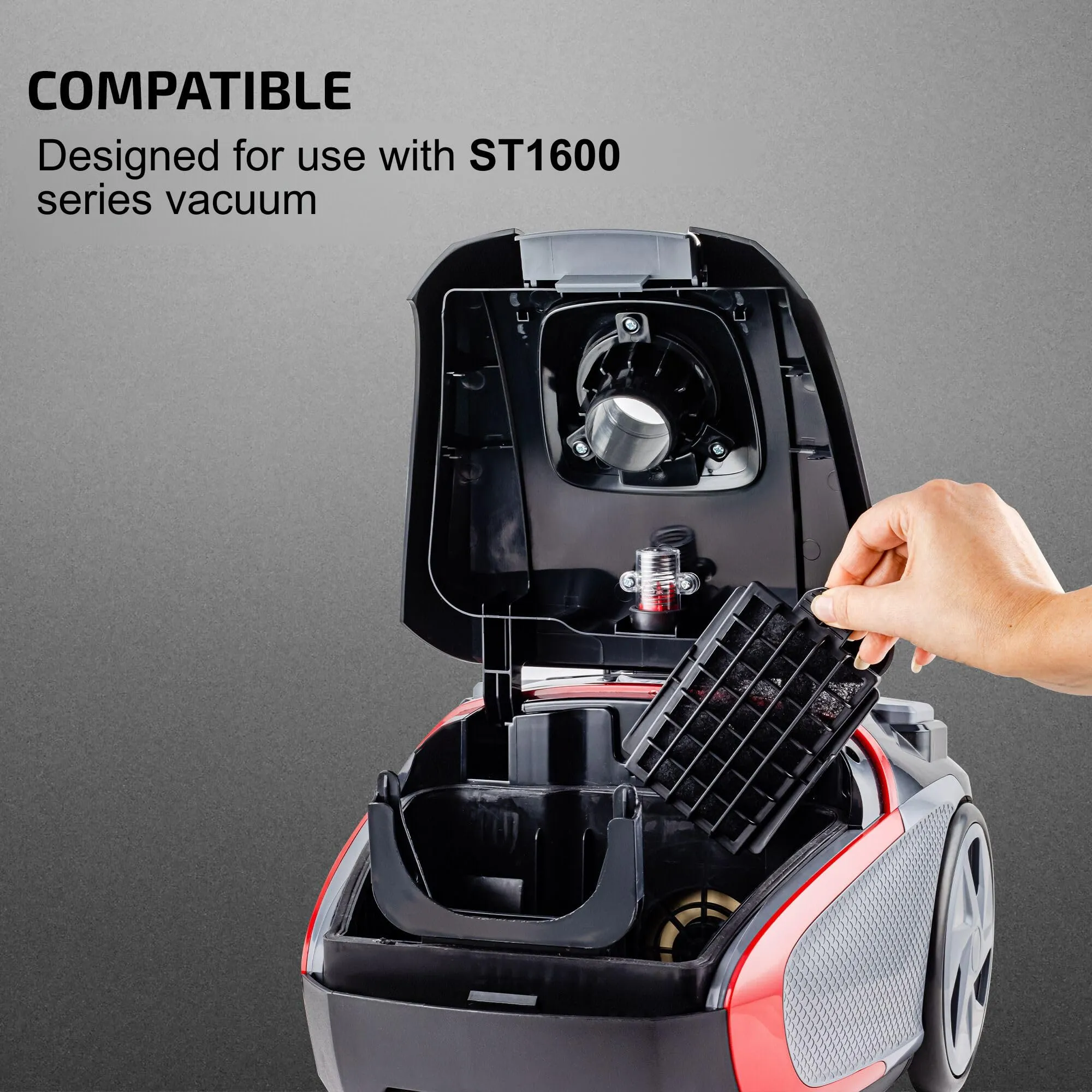 OVENTE ST1600 Motor Foam Replacement Filter - Washable & Reusable, Fits Electric Vacuum Cleaner - Image 2