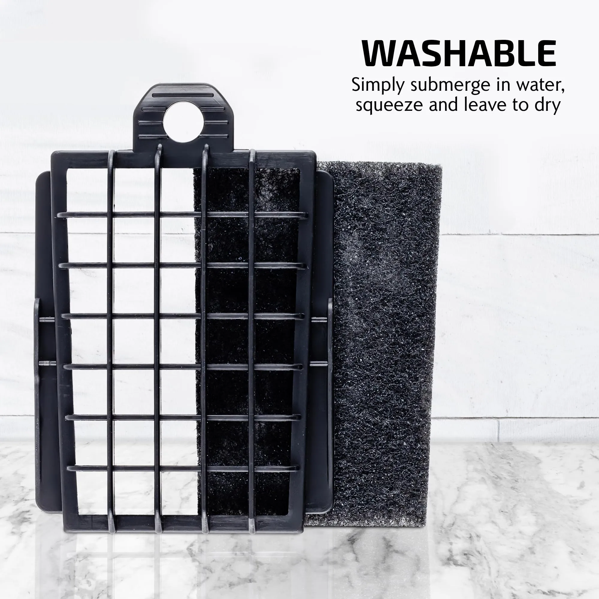 OVENTE ST1600 Motor Foam Replacement Filter - Washable & Reusable, Fits Electric Vacuum Cleaner - Image 4