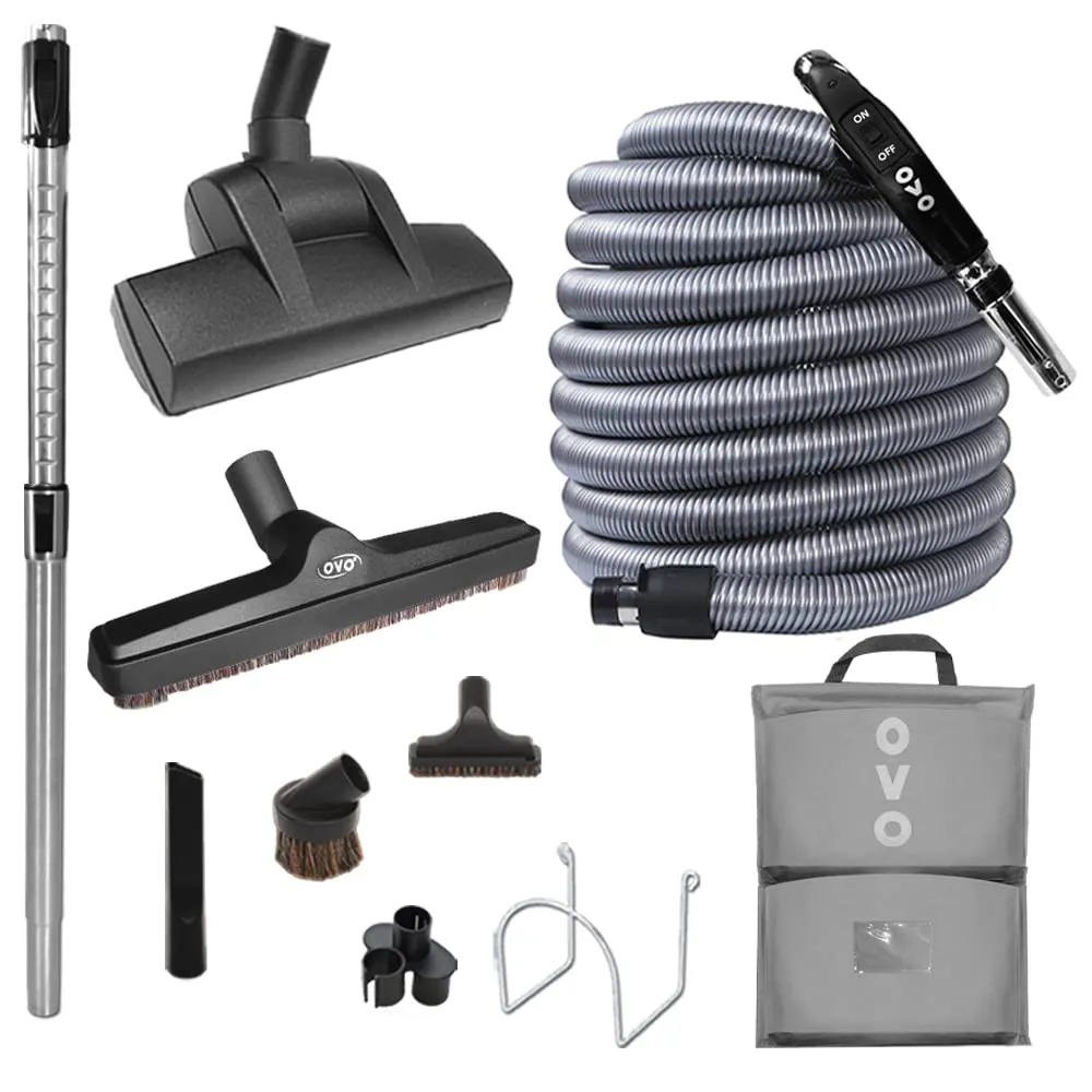 OVO Heavy Duty Central Vacuum System, Hybrid Filtration, 700 Air Watts, 35L Canister, White 5 OVO Heavy Duty Central Vacuum System, Hybrid Filtration, 700 Air Watts, 35L Canister, White - Image 5