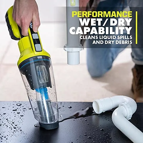 Pacroban ONE+ 18V Cordless Wet/Dry Hand Vacuum - Powerful, Portable ...