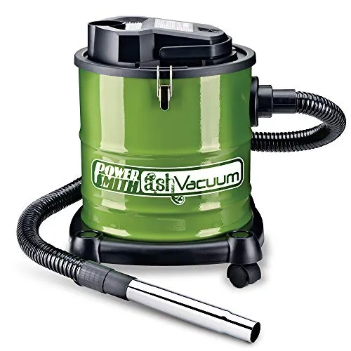 PowerSmith PAVC101 10 Amp Ash Vacuum - 3 Gallon Capacity, Green / Black, Metal Hose, Quiet Operation