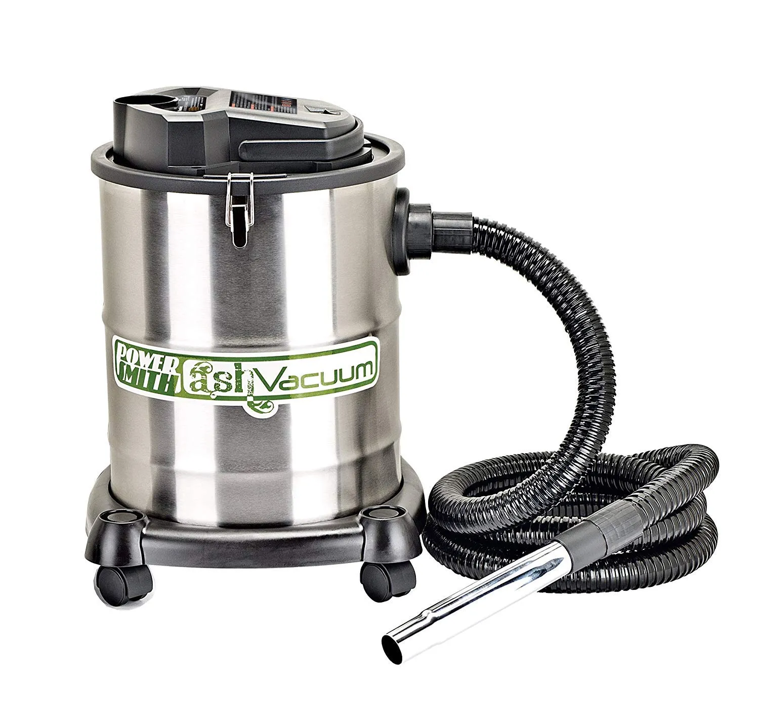 PowerSmith PAVC102 10 Amp 4 Gallon Ash Vacuum/Blower with 10' Hose and 2 Filters, Silver - Image 2