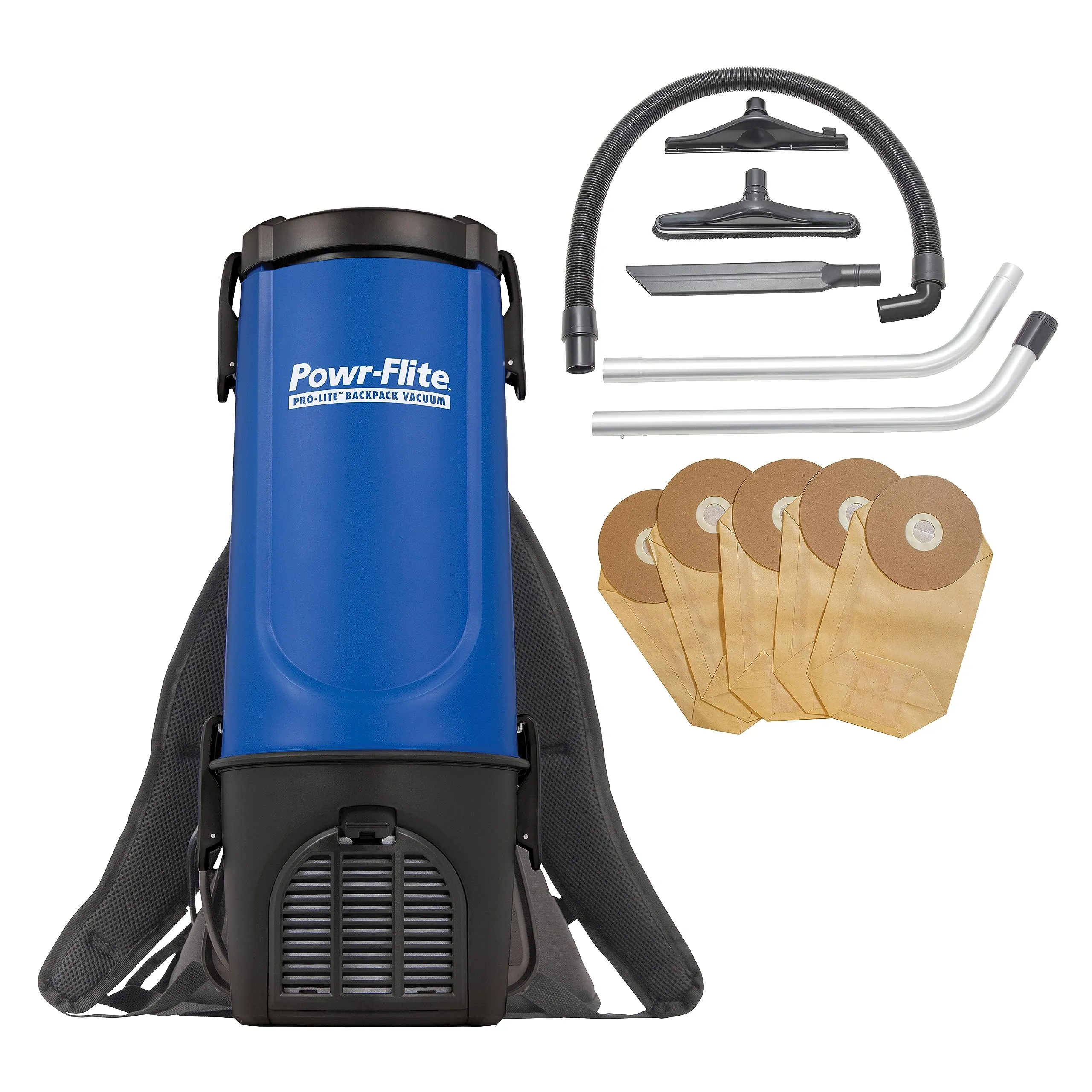 Powr-Flite Comfort Pro Backpack Vacuum Cleaner, 6 Quart HEPA Vacuum with Premium Tool Kit