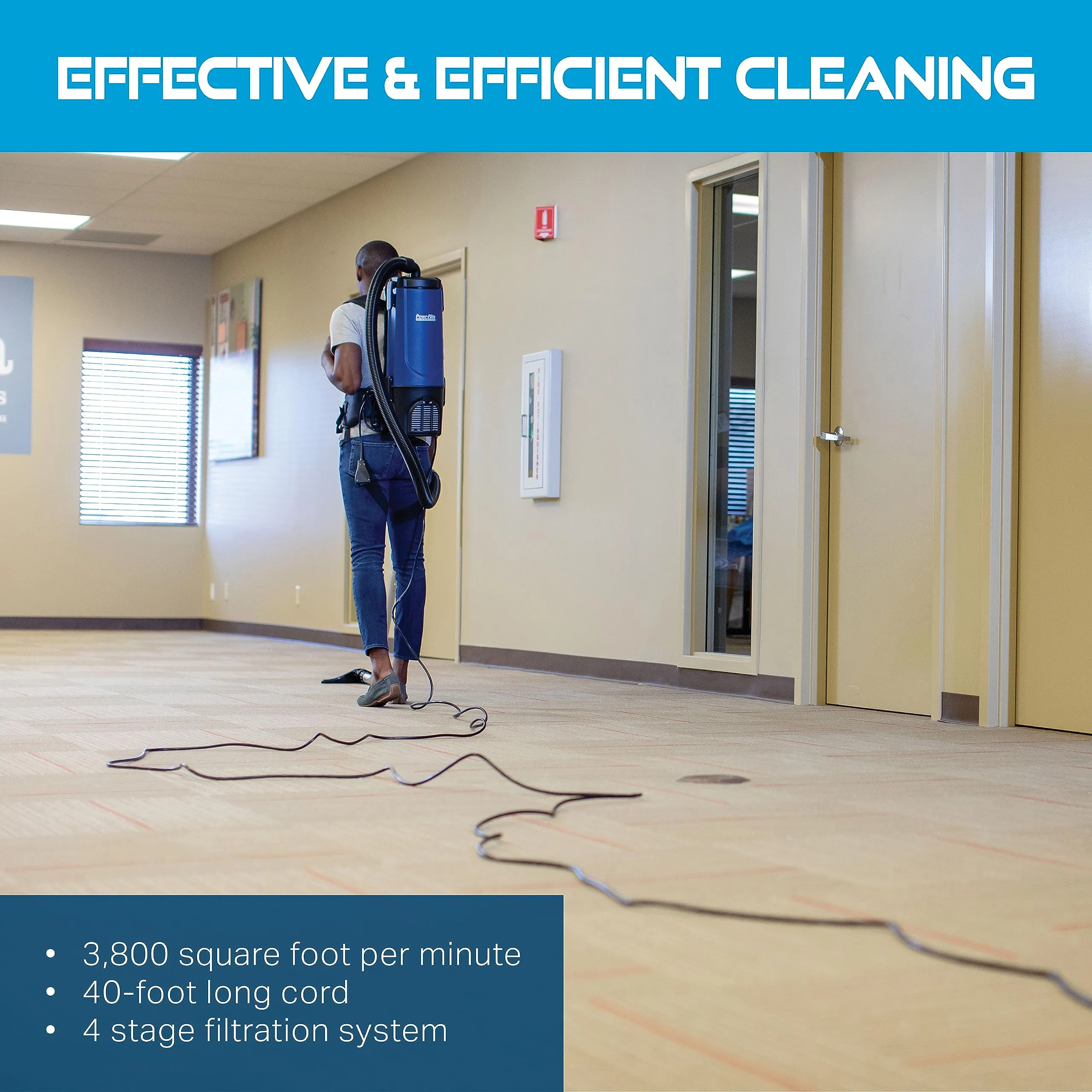 Powr-Flite Comfort Pro Backpack Vacuum Cleaner, 6 Quart HEPA Vacuum with Premium Tool Kit - Image 5