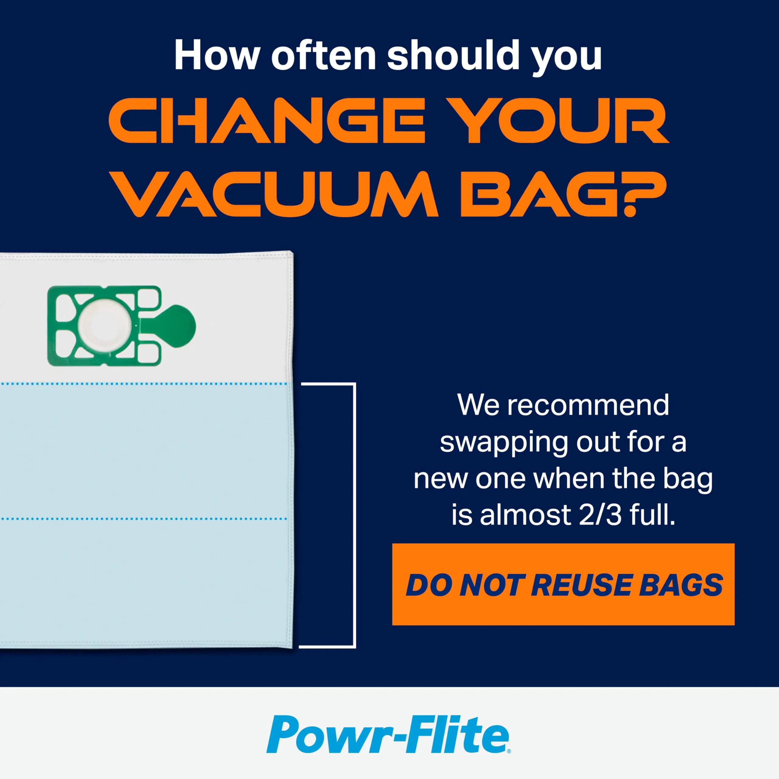 Powr-Flite Newton Dry Canister Vacuum with 25 Bags, HEPA Filtration, Powerful & Quiet for Hardwood - Image 7