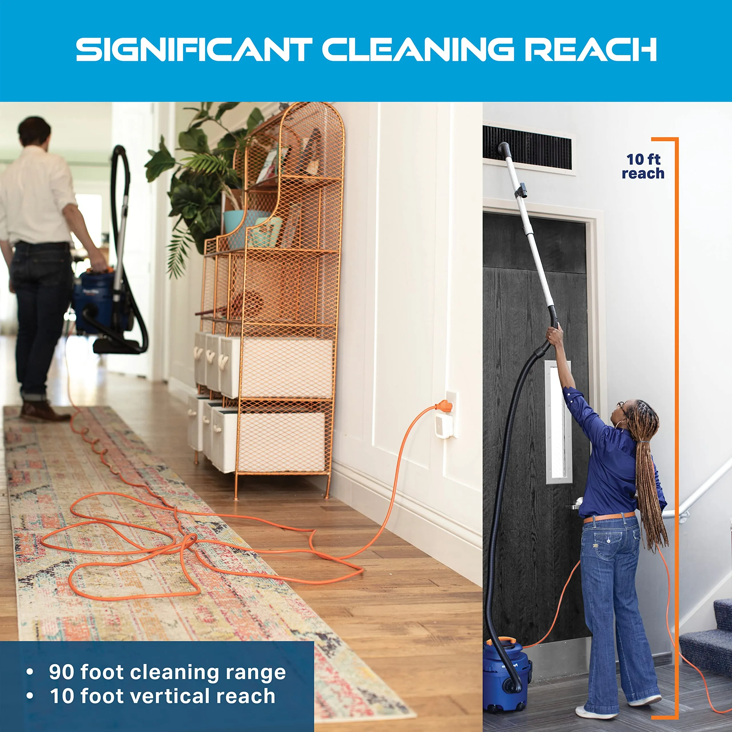 Powr-Flite Newton Dry Canister Vacuum with 25 Bags, HEPA Filtration, Powerful & Quiet for Hardwood - Image 9