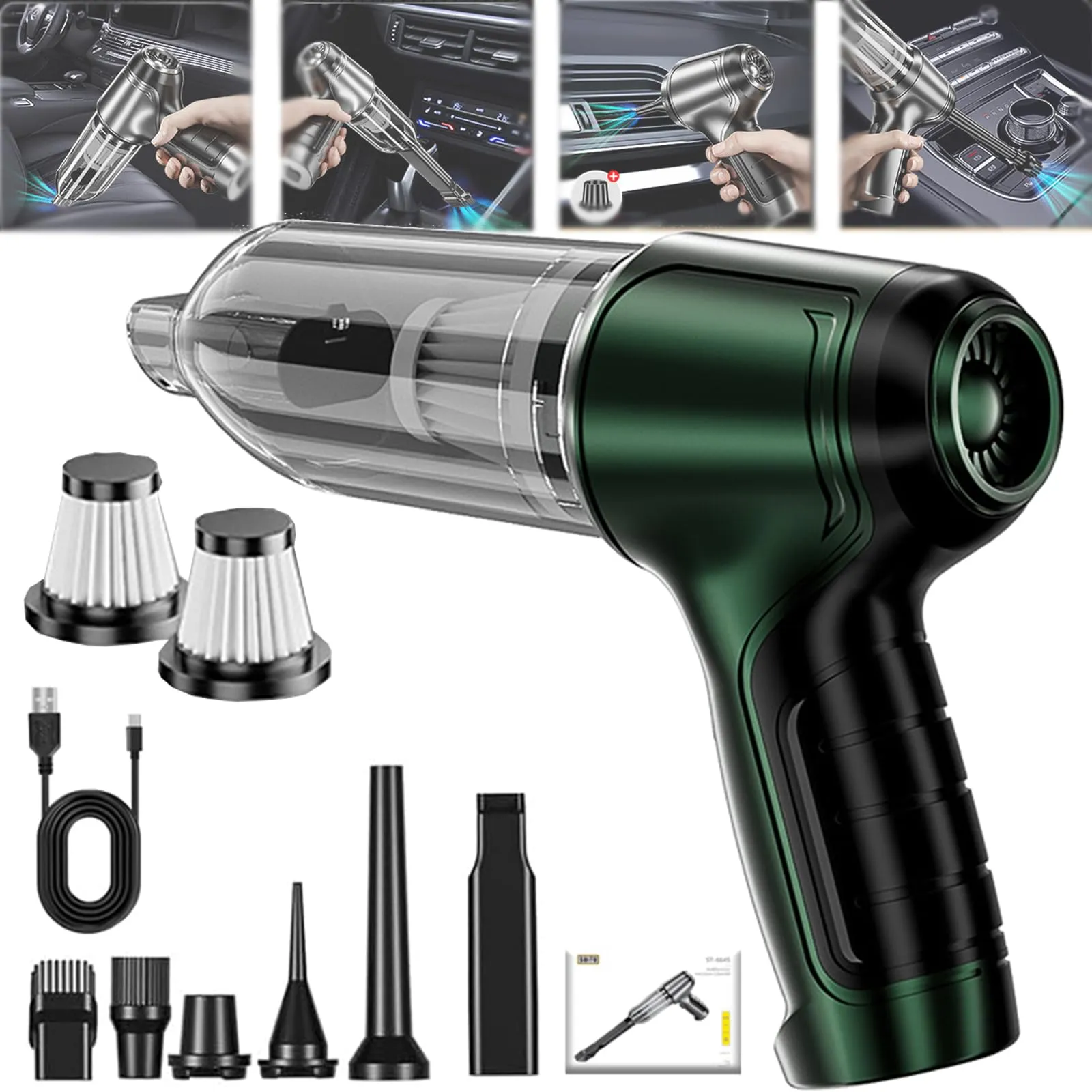 Pro Vac Wireless Handheld Car Vacuum – 19000PA Portable Cleaner with Adjustable Speeds & Filters