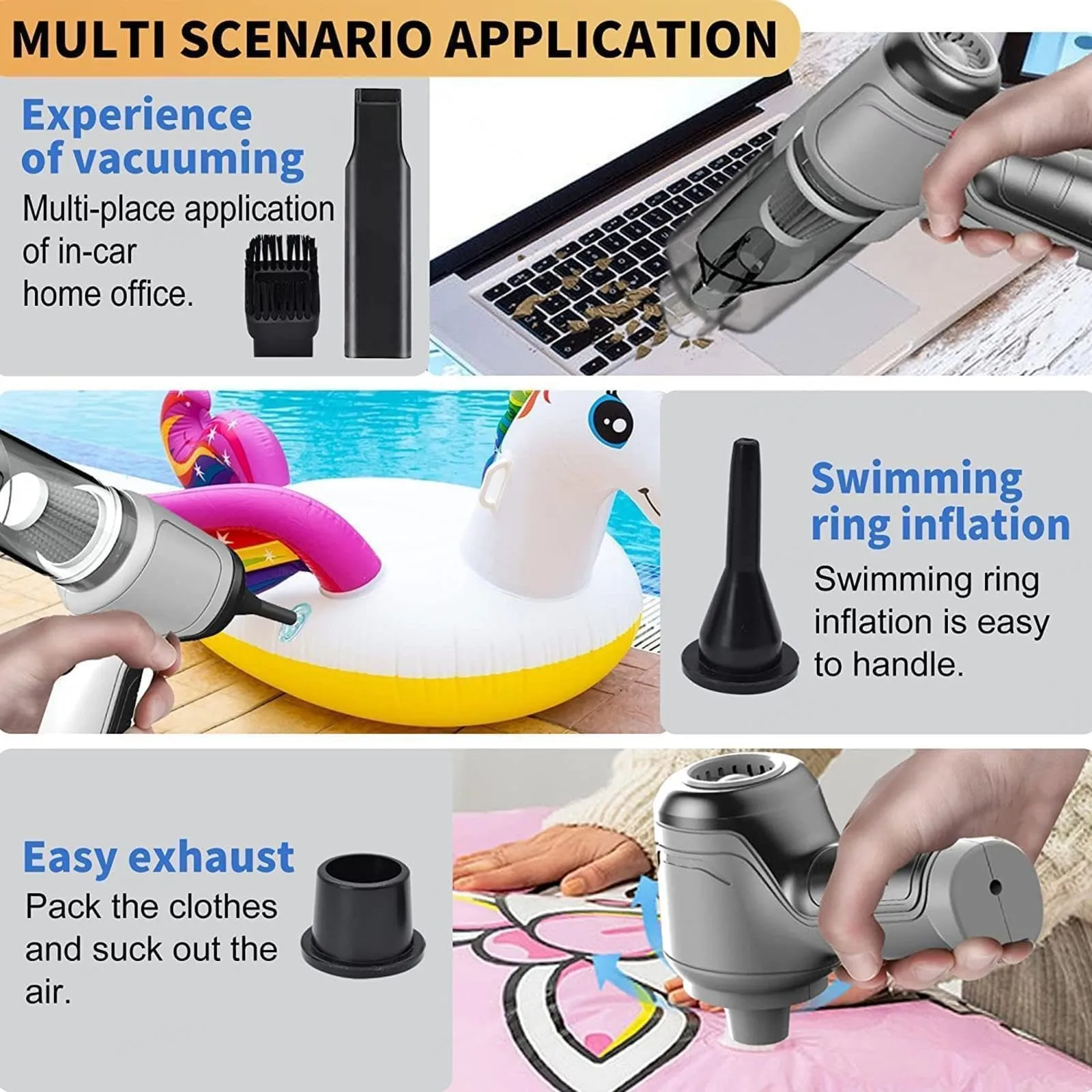 Pro Vac Wireless Handheld Car Vacuum – 19000PA Portable Cleaner with Adjustable Speeds & Filters - Image 6