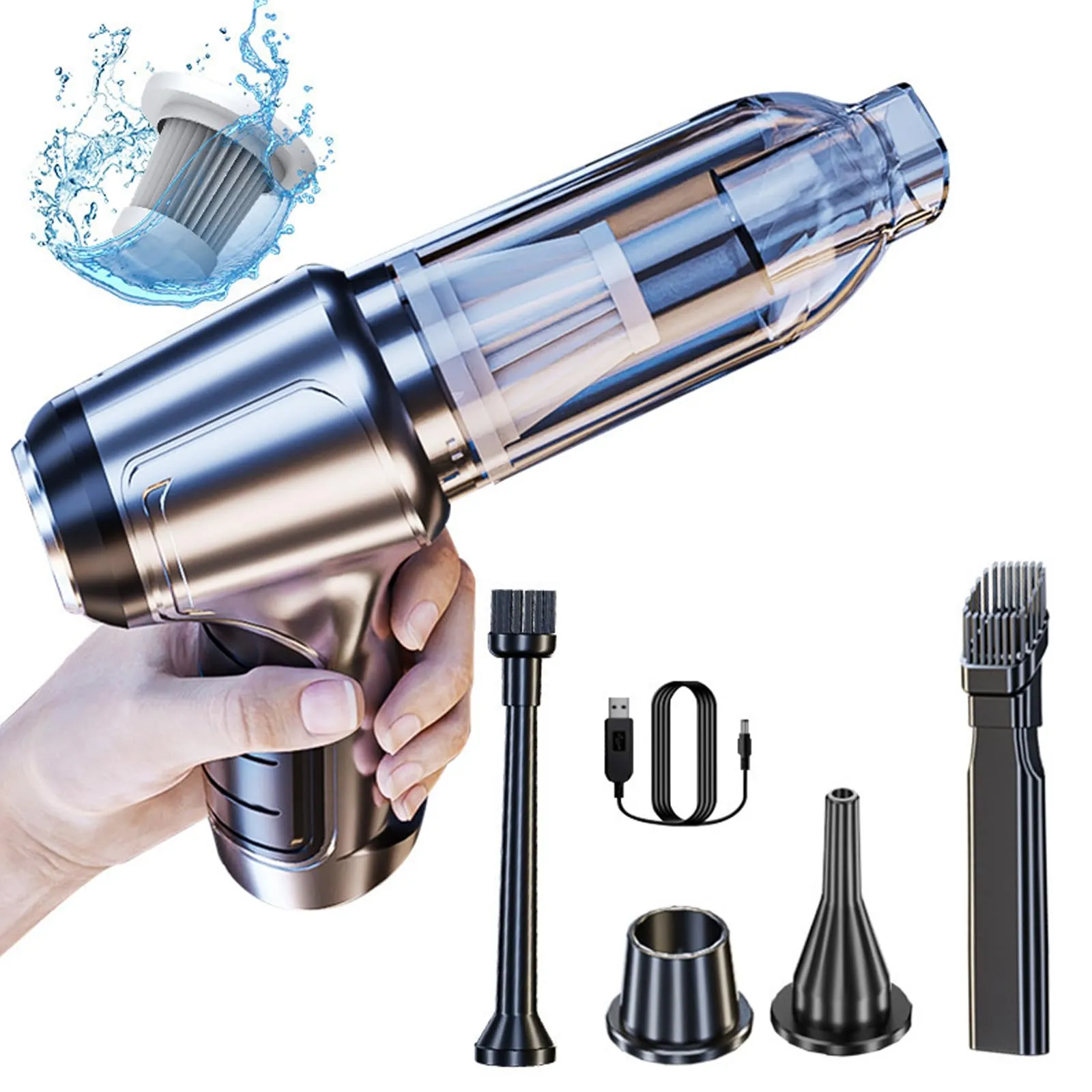 Pro Vac Wireless Handheld Car Vacuum – 19000PA Portable Cleaner with Adjustable Speeds & Filters - Image 8