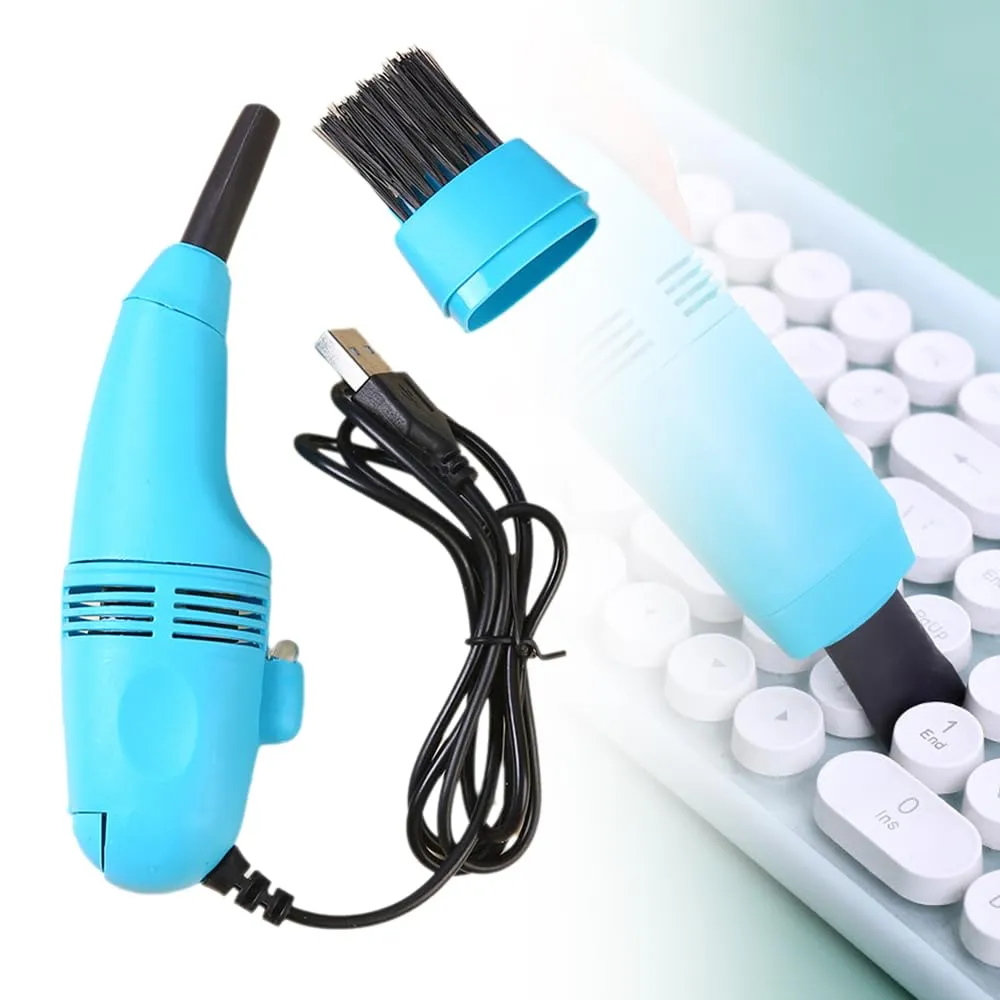 Pro Vacuum Cleaner Blue - 2024 Mini USB Handheld Vacuum for Keyboard, Laptop, Car & Home