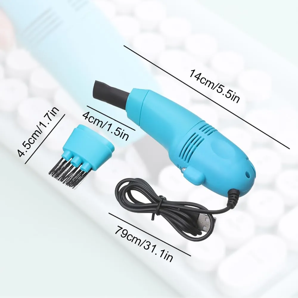 Pro Vacuum Cleaner Blue - 2024 Mini USB Handheld Vacuum for Keyboard, Laptop, Car & Home - Image 2