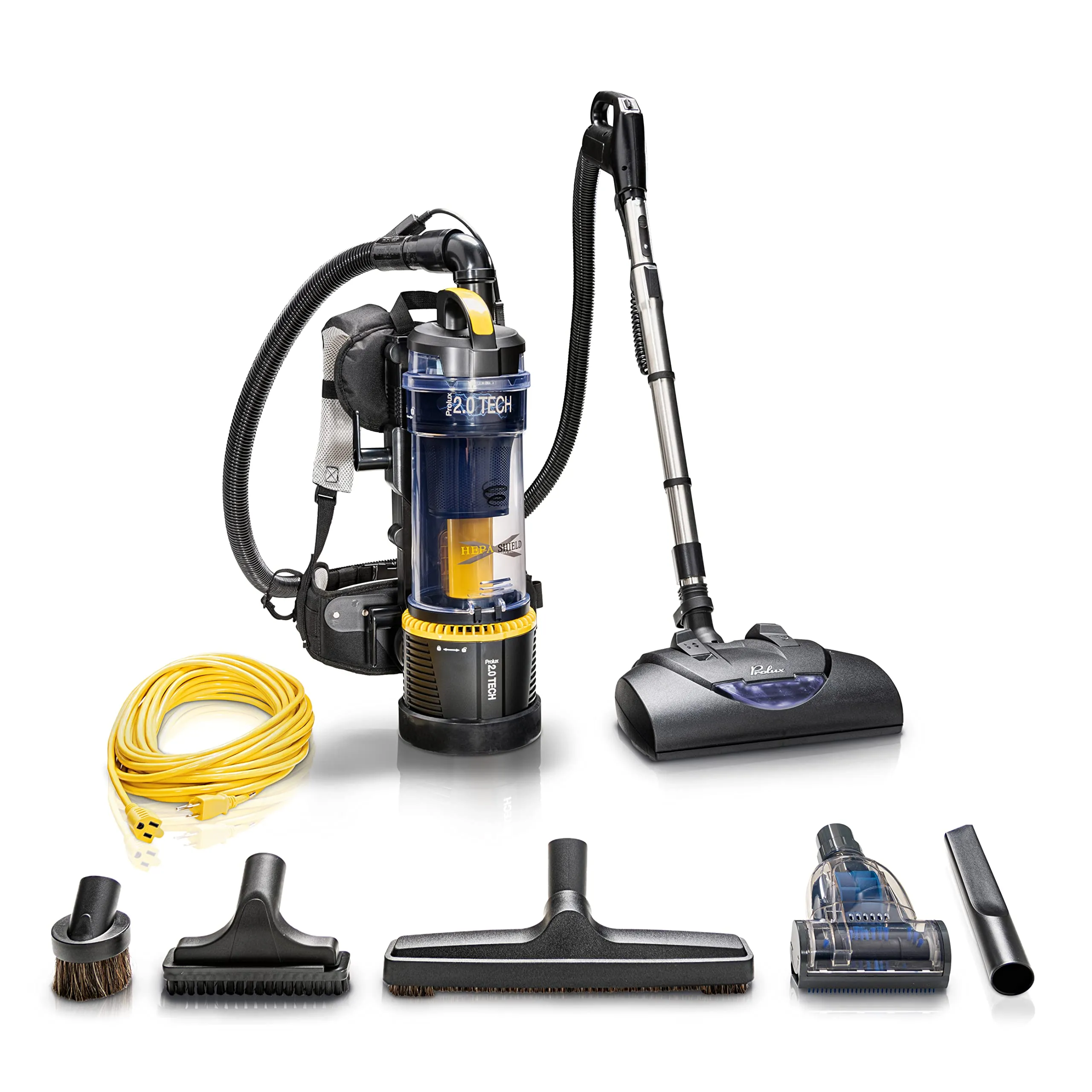 Prolux 2.0 Commercial Bagless Backpack Vacuum Cleaner with Power Nozzle Kit & Dual HEPA Filters