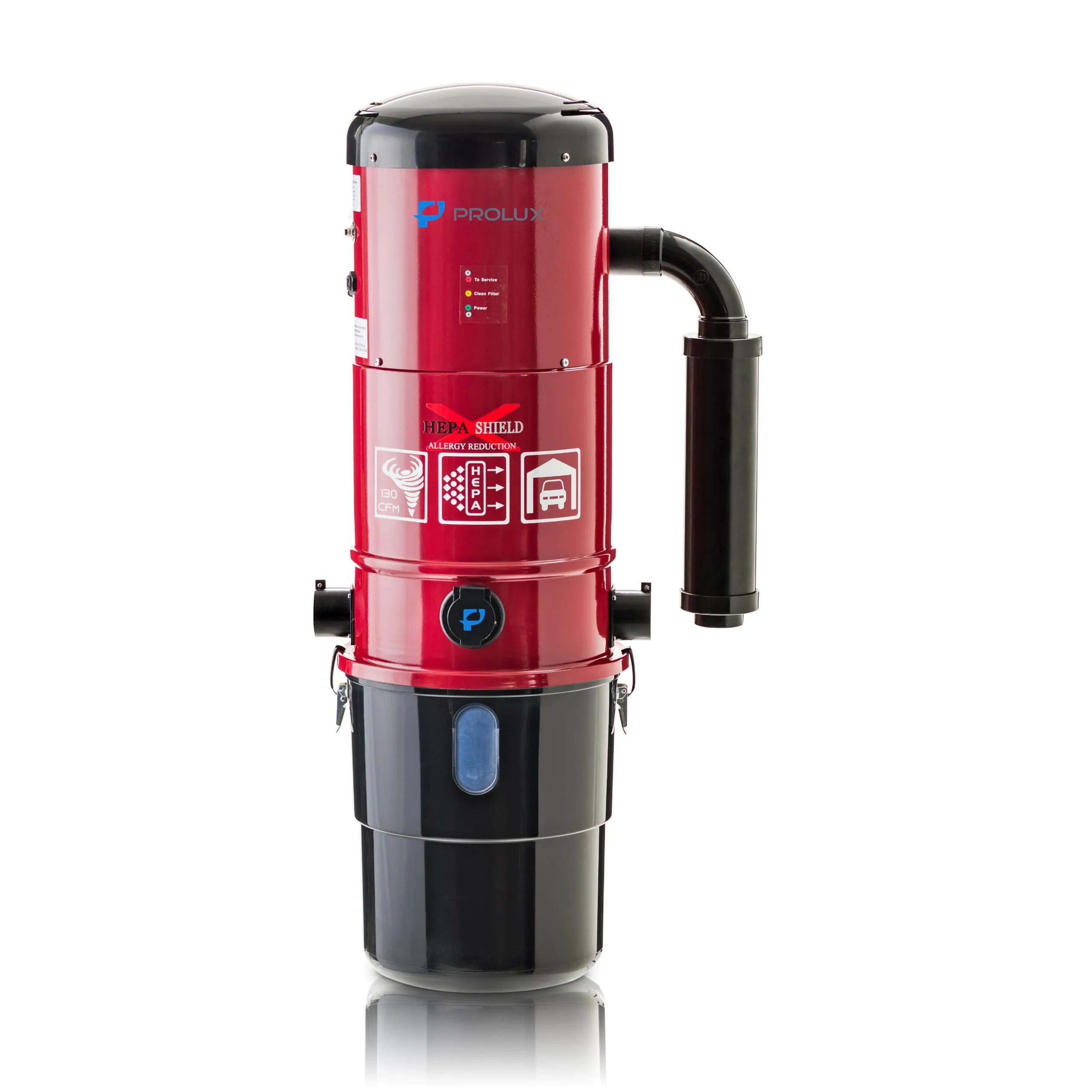 Prolux CV12000 Red Central Vacuum Power Unit with 2 Stage Motor for Homes up to 12000 sq ft
