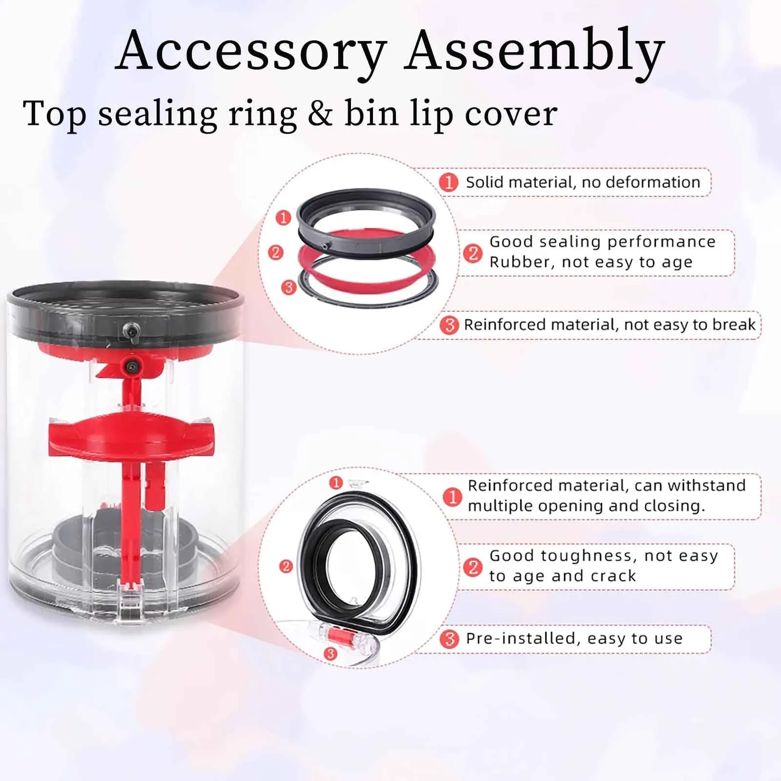 Replacement Dust Bin for Dyson V11 V15 Vacuum Cleaner - Large Canister Part No. 965443-01 - Image 7