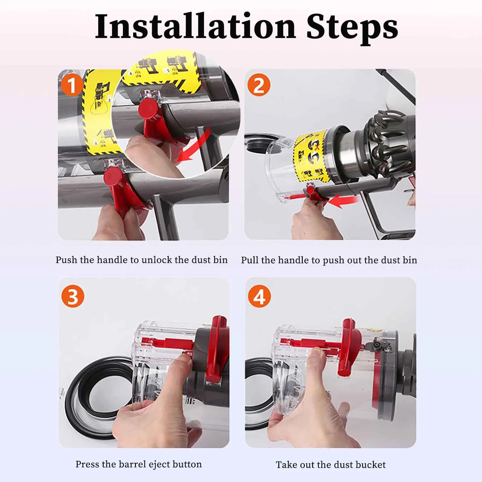Replacement Dust Bin for Dyson V11 V15 Vacuum Cleaner - Large Canister Part No. 965443-01 - Image 8