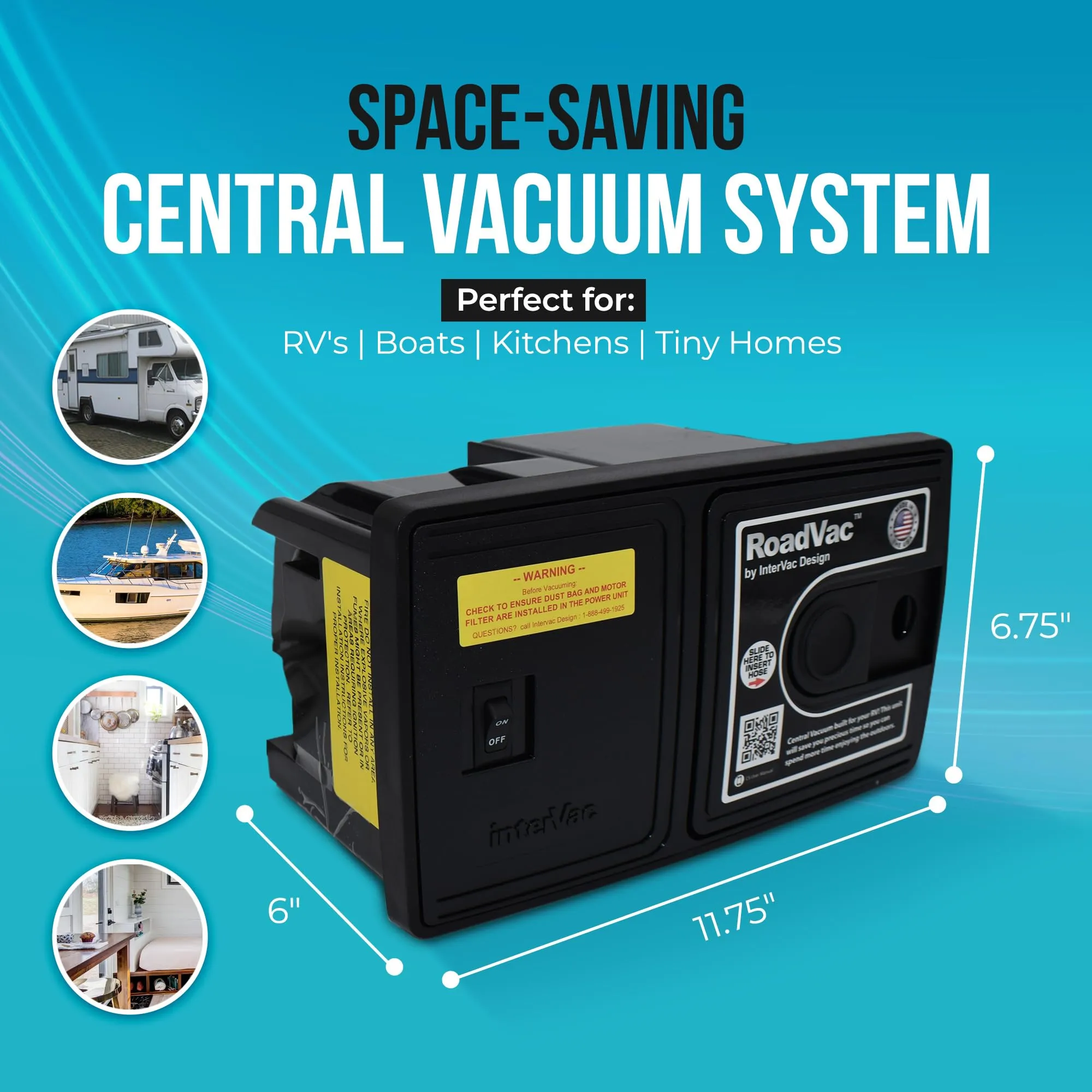 RV Central Vacuum System by RoadVac for RVs, Boats, Campers, and Tiny Homes 4 RV Central Vacuum System by RoadVac for RVs, Boats, Campers, and Tiny Homes - Image 4