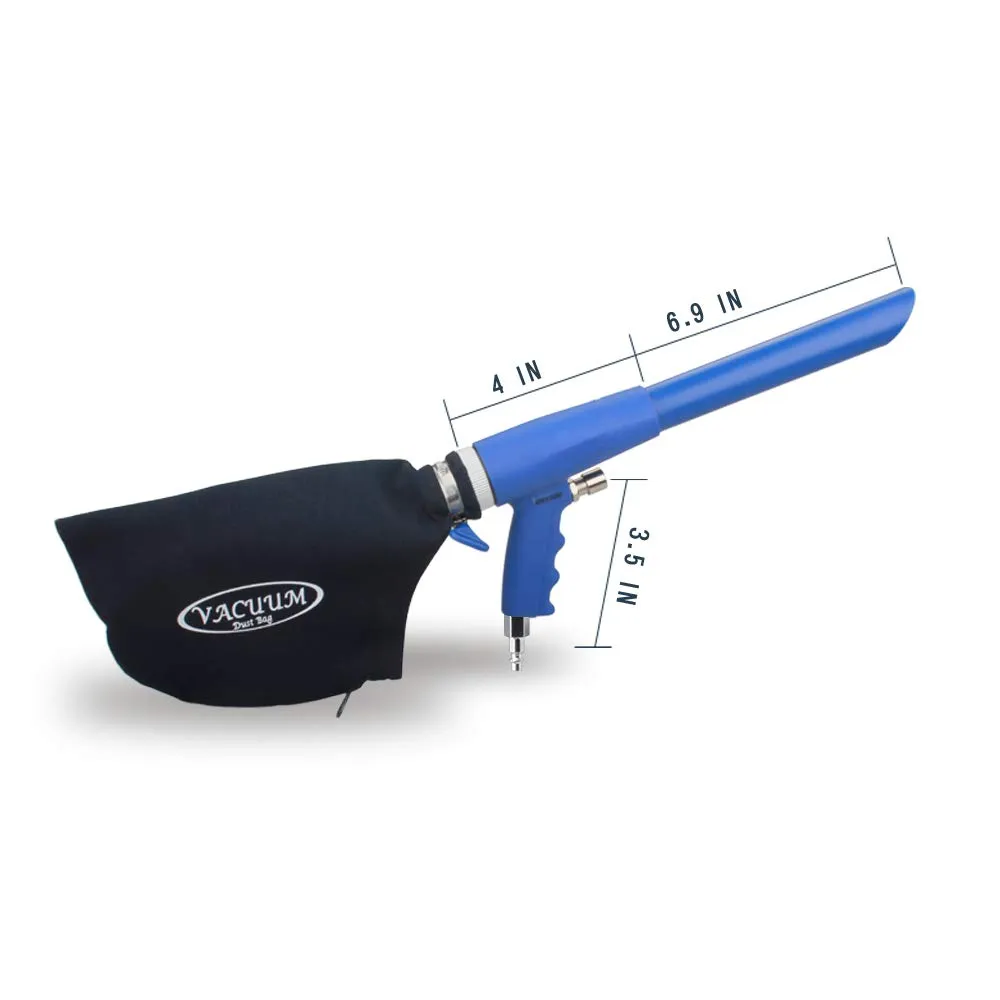 SAKAI 2-in-1 Air Powered Vacuum Kit - Blow Gun & Suction Vacuum with 6 Attachments, Lightweight - Image 2