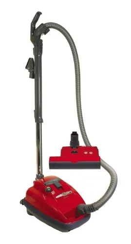 SEBO 9687AM Airbelt K3 Canister Vacuum, Red - ET-1 Powerhead, Parquet Brush, 32-ft Range