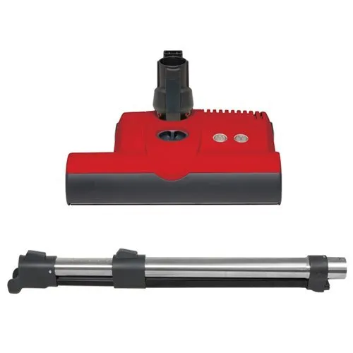 Sebo ET-1 Powerhead with Wand for Central Vacuum - Red, Removable Brushroll, Safe for Hardwood
