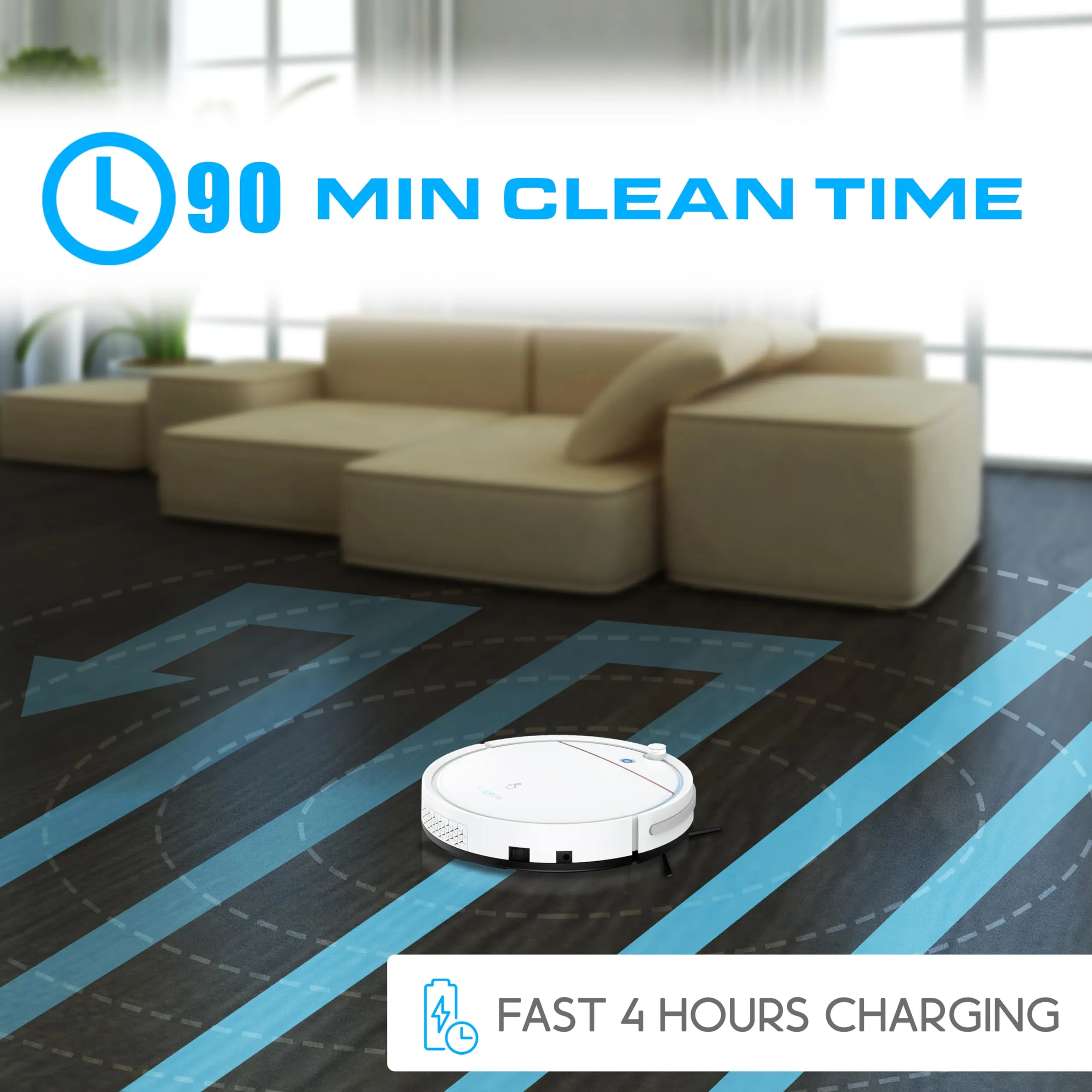 SereneLife Smart Automatic Robot Vacuum Cleaner, Slim Rechargeable ...
