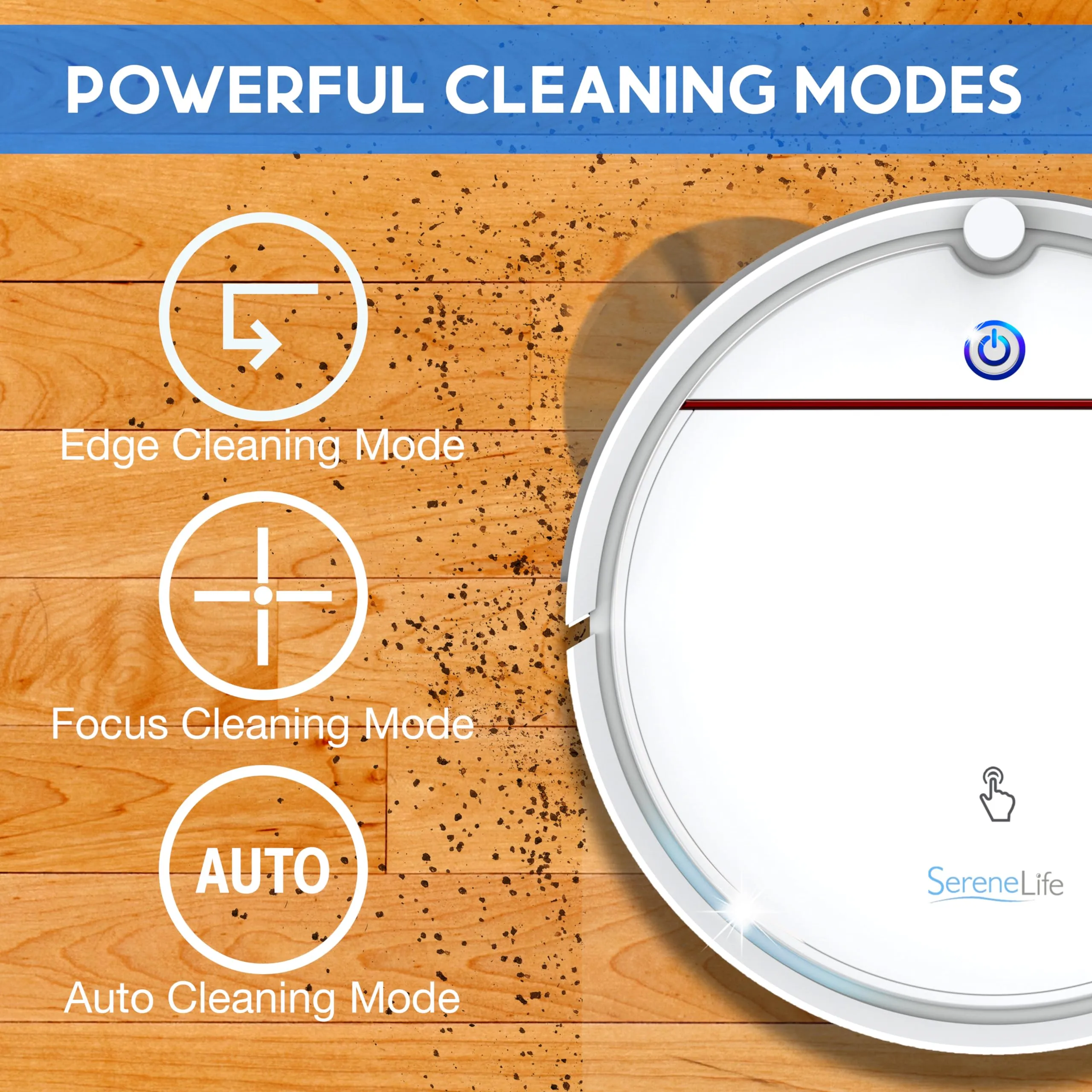 SereneLife Smart Automatic Robot Vacuum Cleaner, Slim Rechargeable ...