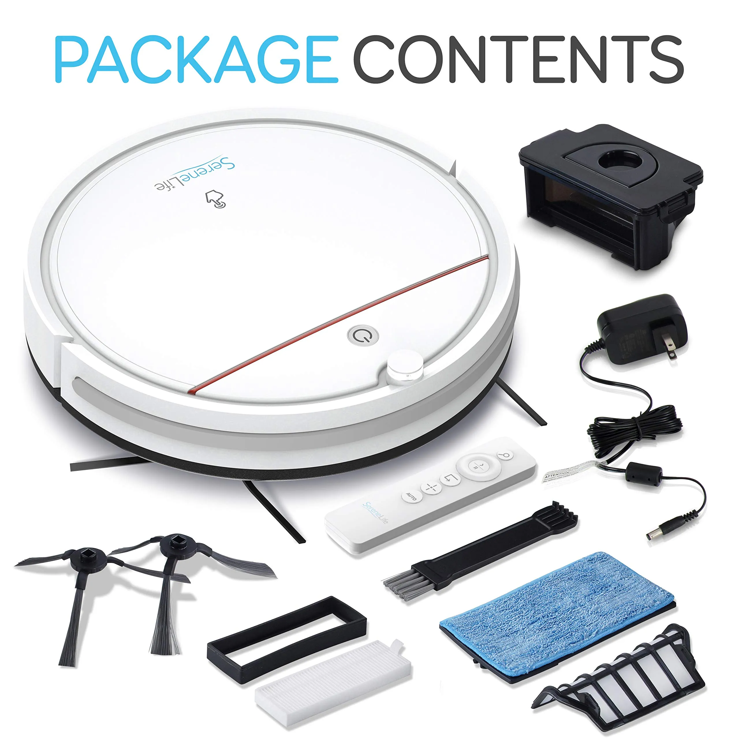 SereneLife Smart Automatic Robot Vacuum Cleaner, Slim Rechargeable ...