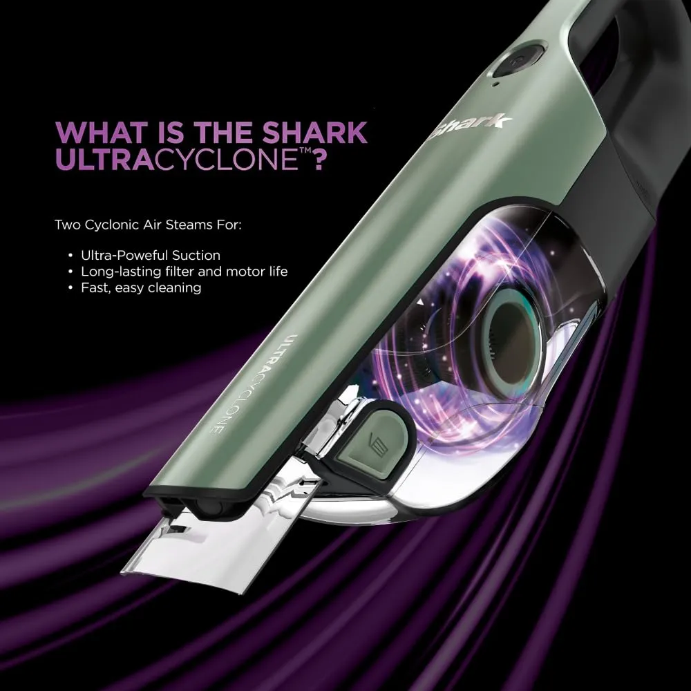 Shark CH901 UltraCyclone Pro Cordless Handheld Vacuum, Green, XL Dust Cup, Lightweight 2.2 lbs - Image 2