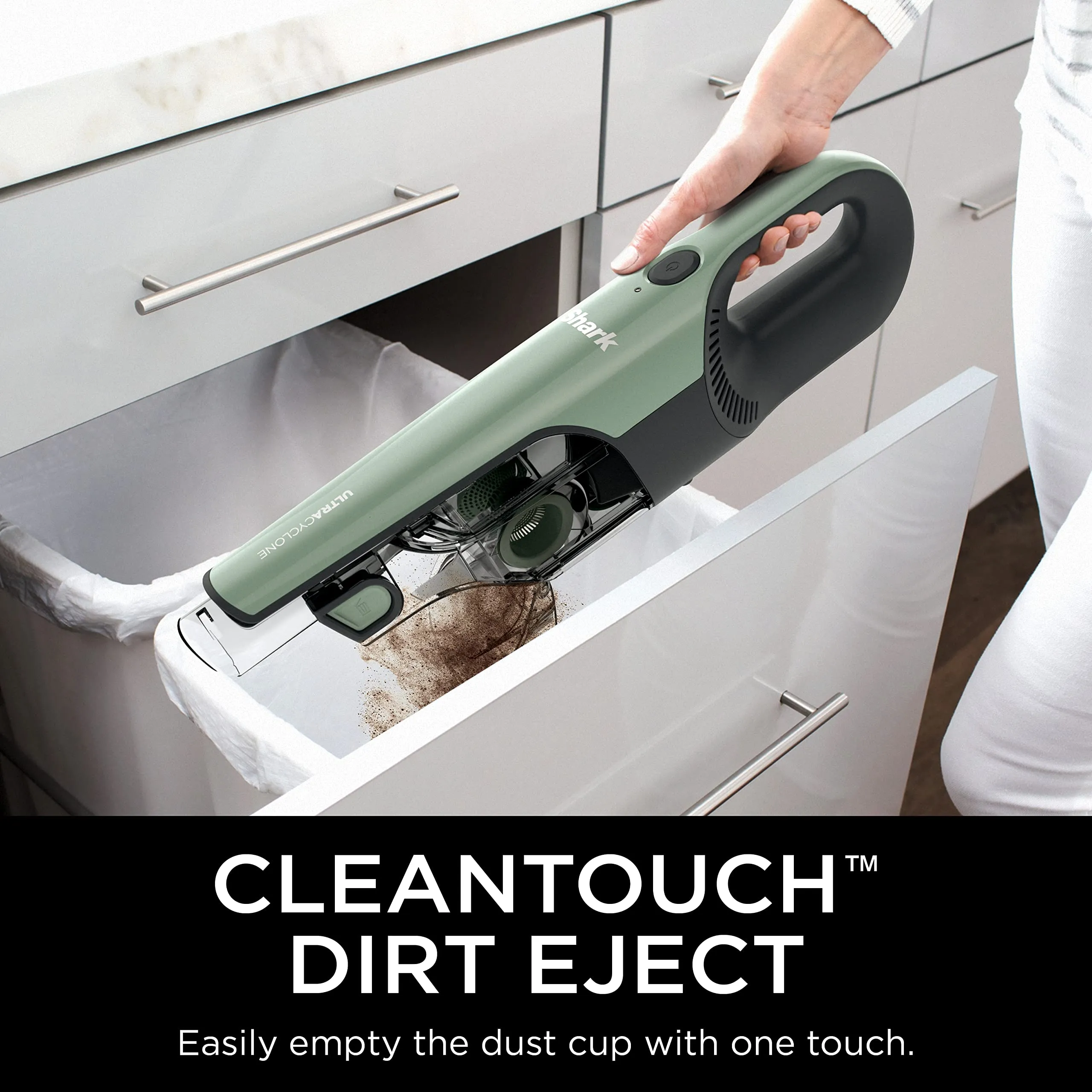 Shark CH901 UltraCyclone Pro Cordless Handheld Vacuum, Green, XL Dust Cup, Lightweight 2.2 lbs - Image 3